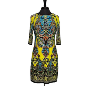 Sandra Darren Casual Colorful Paisley Boho Sheath Women’s Dress Size 6
